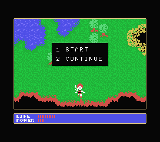 Thunder Bolt title screen for MSX